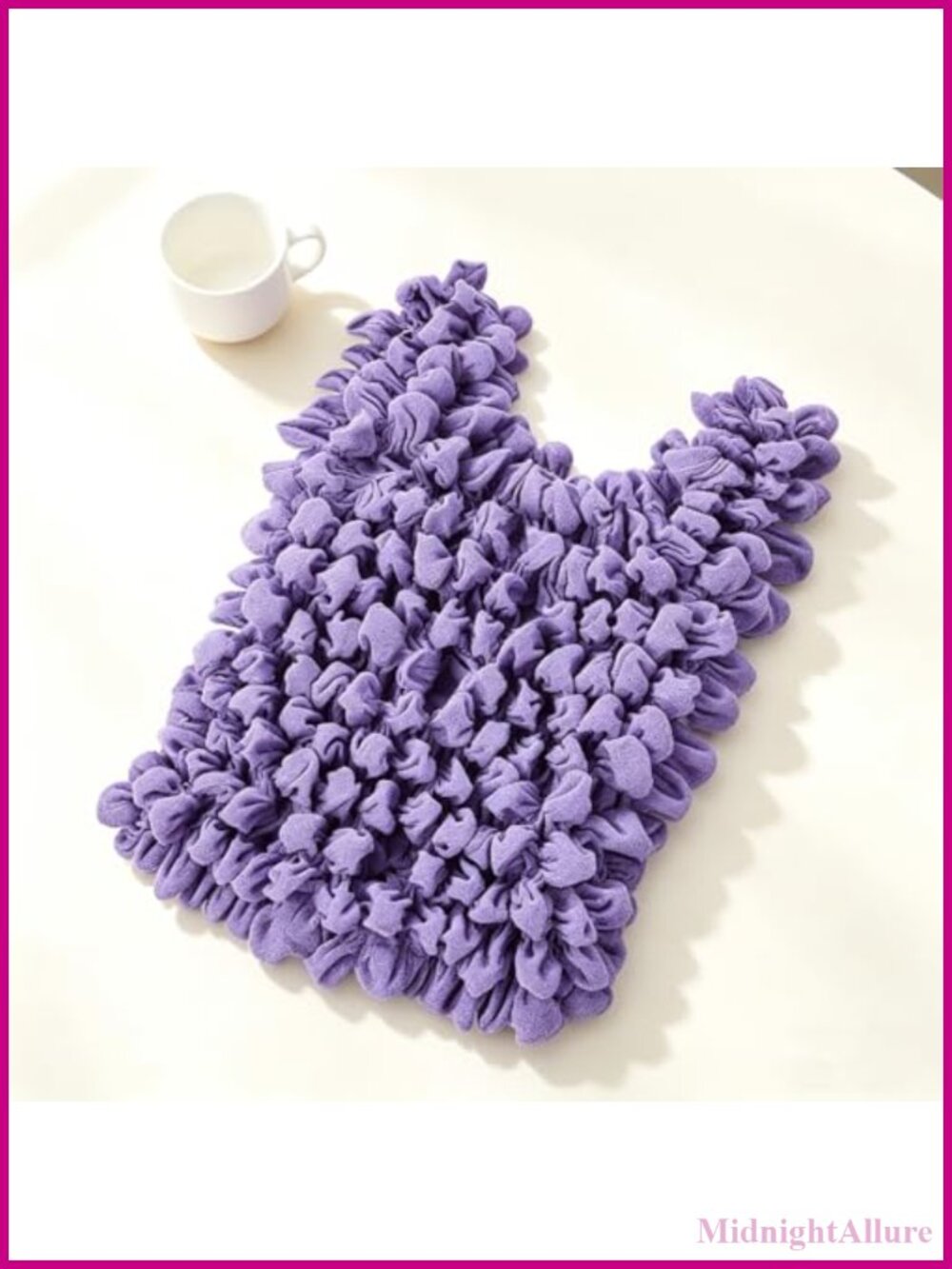 Foldable Pleated Tote Bag Large Capacity Stretch Bubble Shopping Bag for Women